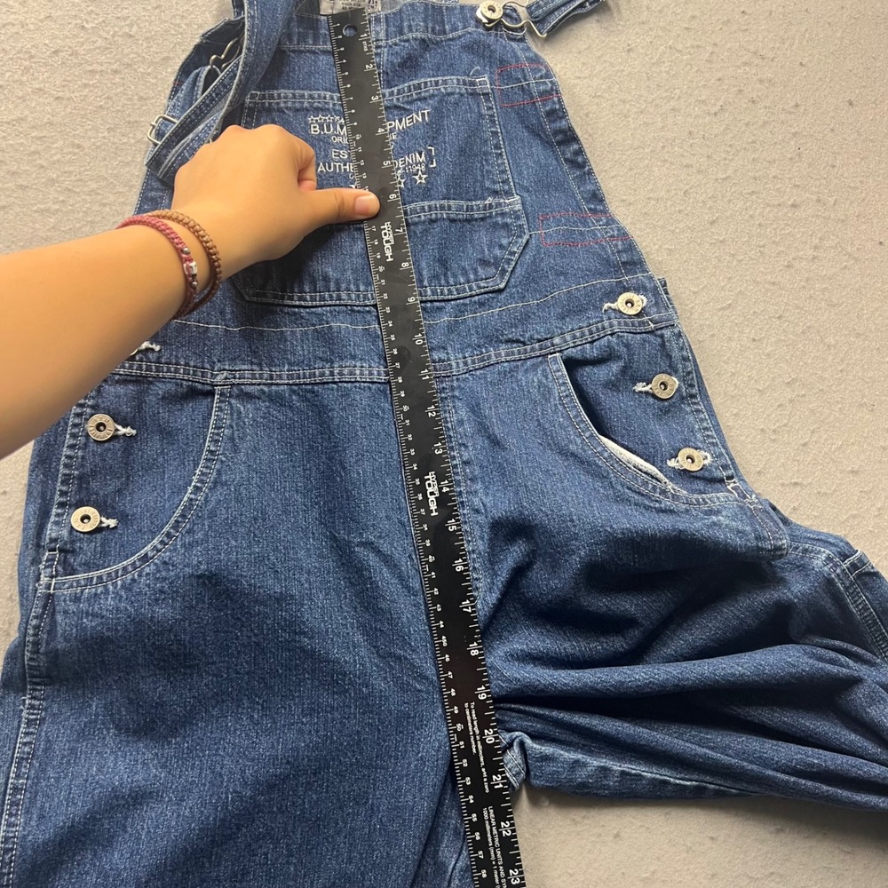 B.U.M. Equipment Denim Overalls Blue Carpenter Straight Leg Size Small 1394 - Picture 4 of 9